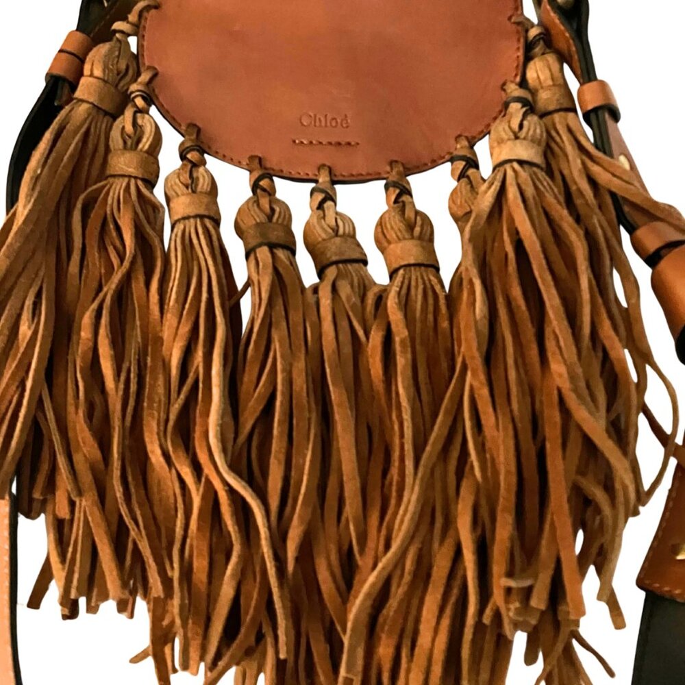 Chloé Hudson Bag Crossbody Fringe Tassel Rare Mini - Picture 8 of 15
